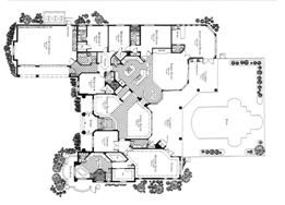 Floorplan of Custom Home Florida builder